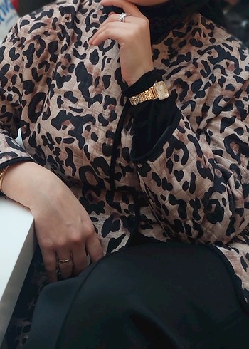 Kadın leopar desenli ceket - Görsel 2