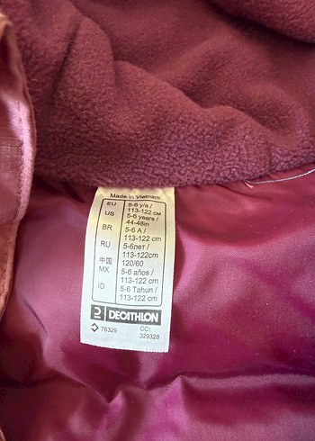 Decathlon Kız Çocuğu Mor Kapüşonlu Yelek - Görsel 3