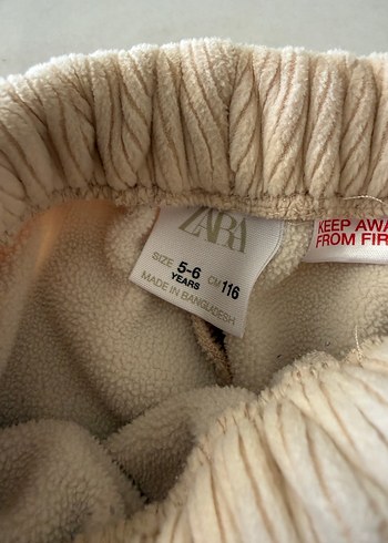 Bej çocuk yumuşak kadife pantolon - Görsel 2