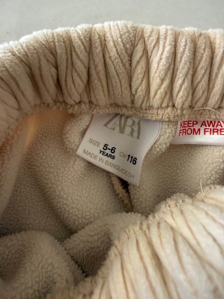 Bej çocuk yumuşak kadife pantolon - Görsel 2