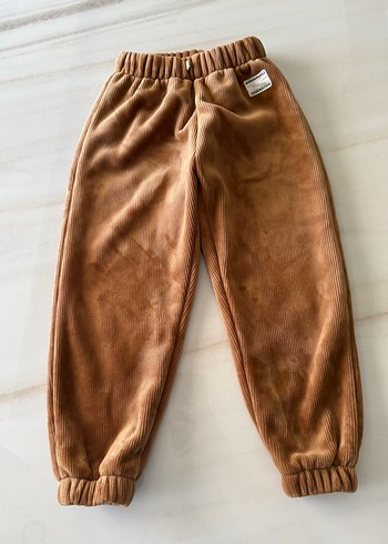 Kız Çocuk yada unisex Kahverengi kadife Rahat Pantolon - Görsel 2
