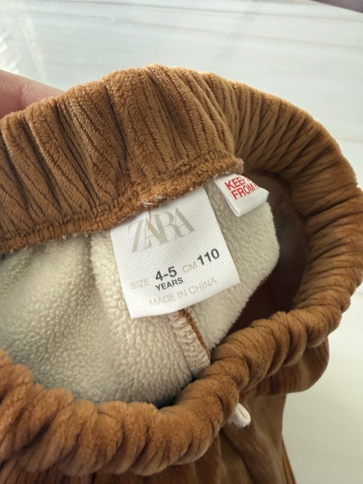 Kız Çocuk yada unisex  Kahverengi kadife Rahat Pantolon - Görsel 5