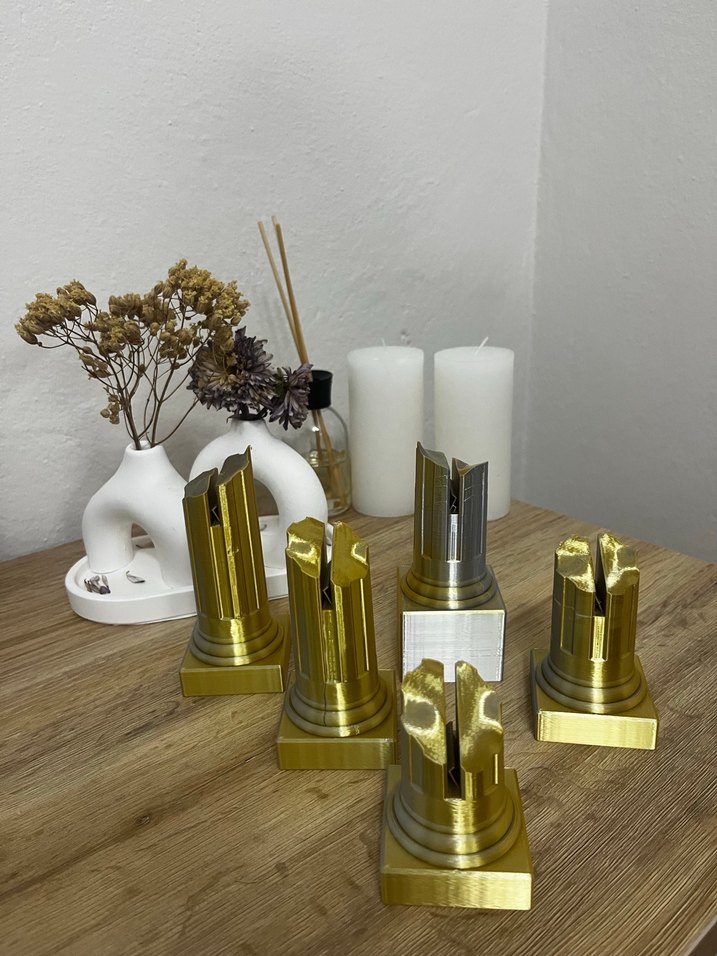 3D Tasarım Sütun Formlu Kartvizitlik / Fotoğraf Tutucu - Görsel 4