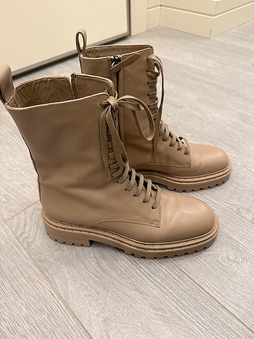 Massimo Dutti Massimo dutti bej çizme hakiki deri 39