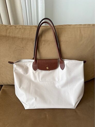 Longchamp Le pliage Large krem renk
