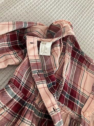 12-18 Ay Beden H&M ekose elbise 12-18 ay