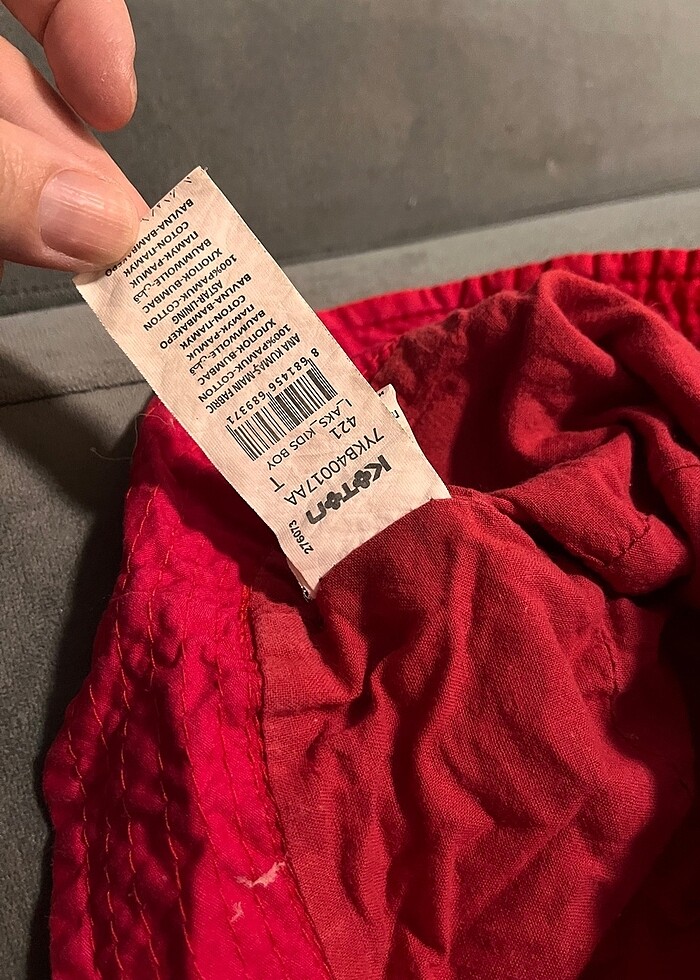 Koton kırmızı şapka - Görsel 3