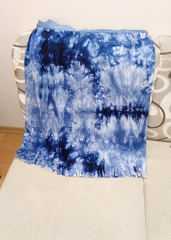 Mavi Batik Desenli kaliteli penye  Etek - Görsel 3