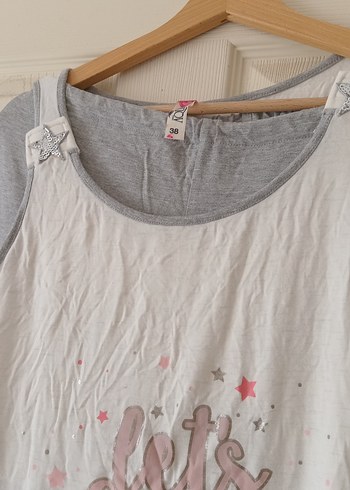 Diğer Gri Rahat Kadın Pijama Takımı