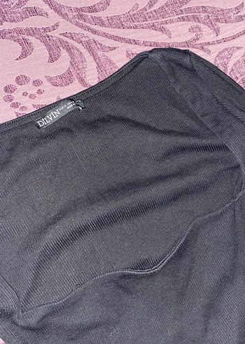 Uzun Kollu Siyah Gotik Straplez Bluz - Görsel 2