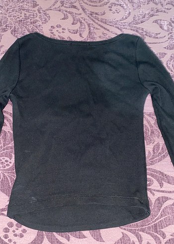 Uzun Kollu Siyah Gotik Straplez Bluz - Görsel 4