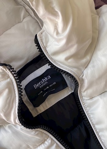 Beyaz Fermuarlı Kadın Kışlık Mont - Görsel 2