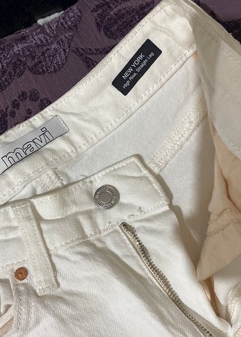 mavi beyaz jean - Görsel 4