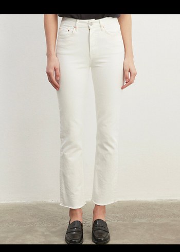 mavi beyaz jean - Görsel 7