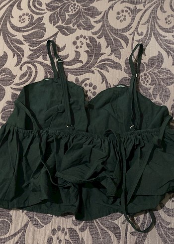 Boncuk İşlemeli Siyah Mini Büstiyer - Görsel 2