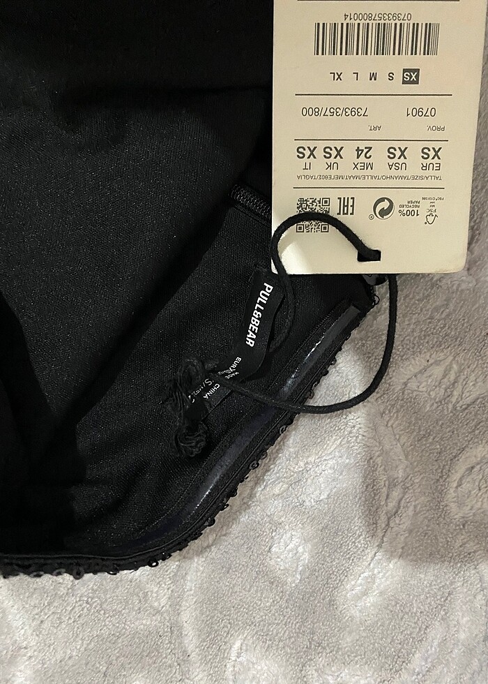 pull bear  straplez midi elbise - Görsel 3