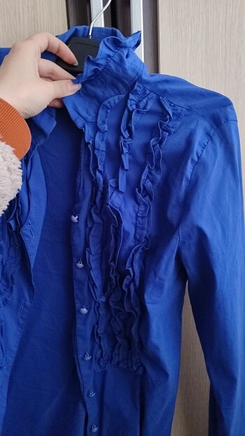 Zara Saks mavisi gömlek