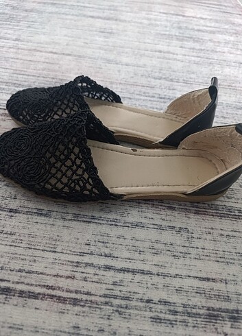 dantel desenli sandalet - Görsel 3