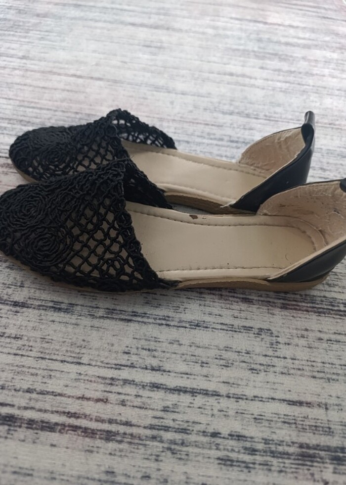 dantel desenli sandalet - Görsel 3