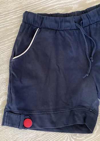 l Beden Düğmeli Lacivert Kadın Mini Şort