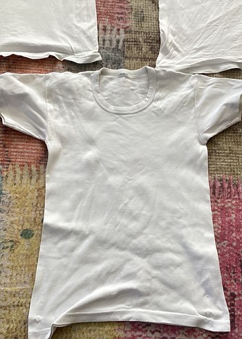 Beyaz Pamuklu Erkek Çocuk Kısa Kollu Tişört - Görsel 3