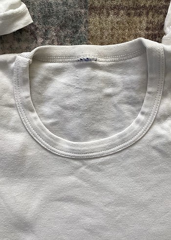 Beyaz Pamuklu Erkek Çocuk Kısa Kollu Tişört - Görsel 7