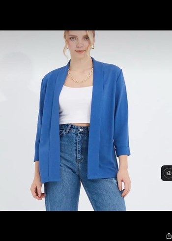 Mavi Blazer Ceket.  M - Görsel 2