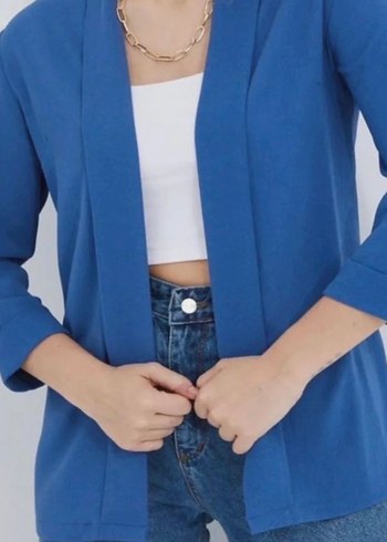 Mavi Blazer Ceket.  M - Görsel 9