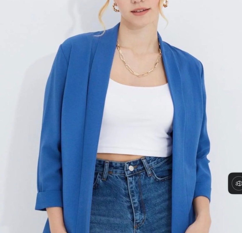 Mavi Blazer Ceket.  M - Görsel 4