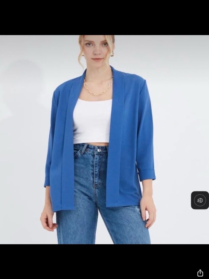 Mavi Blazer Ceket.  M - Görsel 2