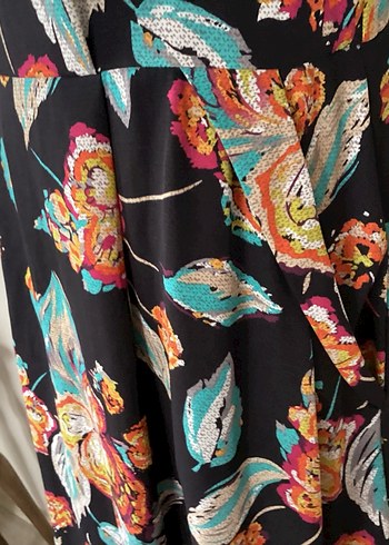 Çiçek Desenli Kolsuz Mini Elbise 44-46 - Görsel 8