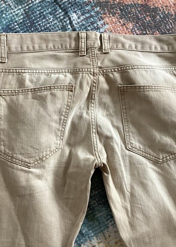 Bej Regular Fit Denim Erkek Pantolon 44 - Görsel 6