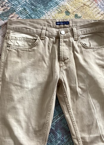 Bej Regular Fit Denim Erkek Pantolon 44 - Görsel 4