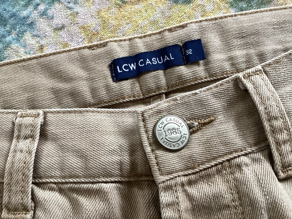 Bej Regular Fit Denim Erkek Pantolon 44 - Görsel 5