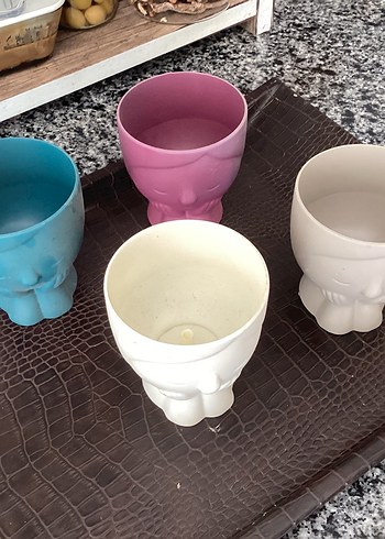 4 adet mini saksı - Görsel 2