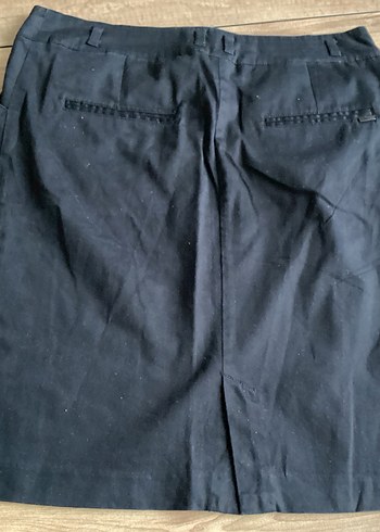 Düğmeli Siyah Midi Kadın Kalem Etek - Görsel 13