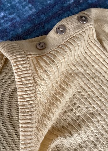 Sarı Süet Düğmeli Kadın Kazak LCW 3xl - Görsel 5