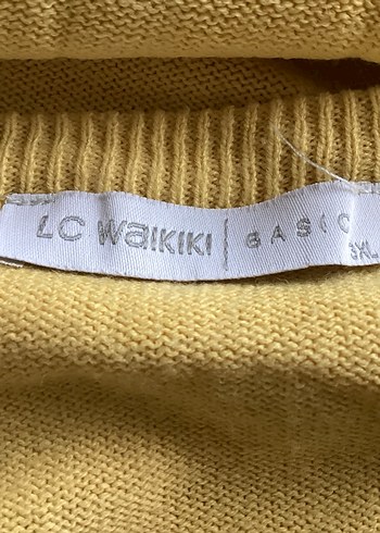 Sarı Süet Düğmeli Kadın Kazak LCW 3xl - Görsel 7