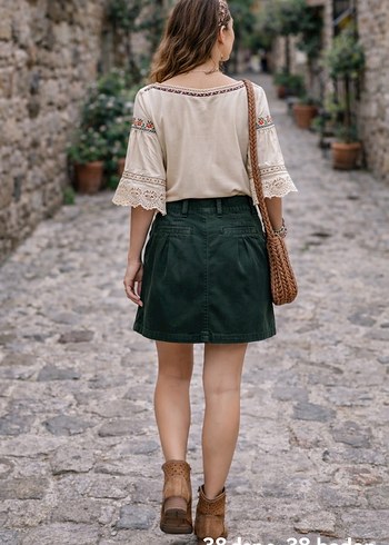 Kadife mini etek 38 - Görsel 2