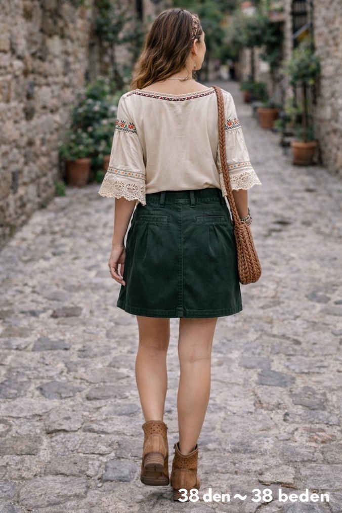 Kadife mini etek 38 - Görsel 2