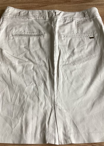 Bej Kadın Midi Kalem Etek mango Full likra - Görsel 9