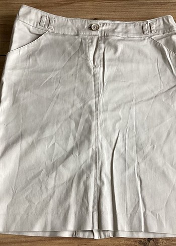 Bej Kadın Midi Kalem Etek mango Full likra - Görsel 6