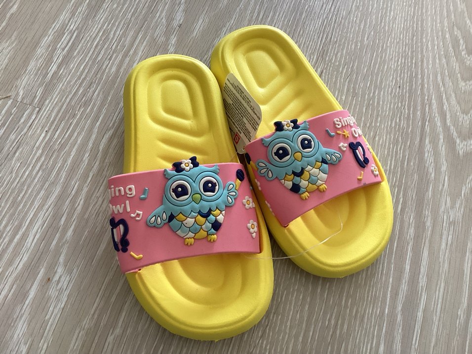 Sarı Renkli Baykuş Figürlü Kız Terliği - Görsel 5