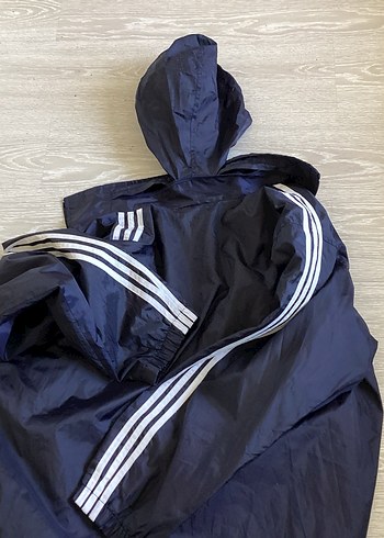 Adidas Kapüşonlu Lacivert Erkek Yağmurluk - Görsel 7