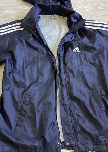 Adidas Kapüşonlu Lacivert Erkek Yağmurluk - Görsel 2