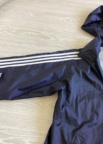 Adidas Kapüşonlu Lacivert Erkek Yağmurluk - Görsel 4
