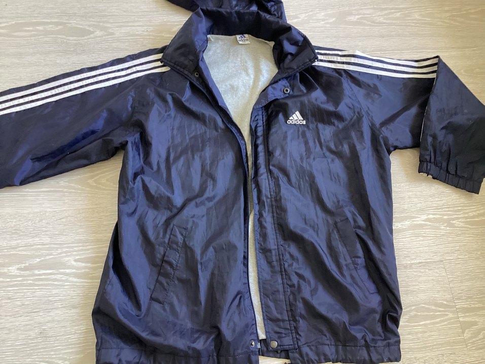 Adidas Kapüşonlu Lacivert Erkek Yağmurluk - Görsel 2