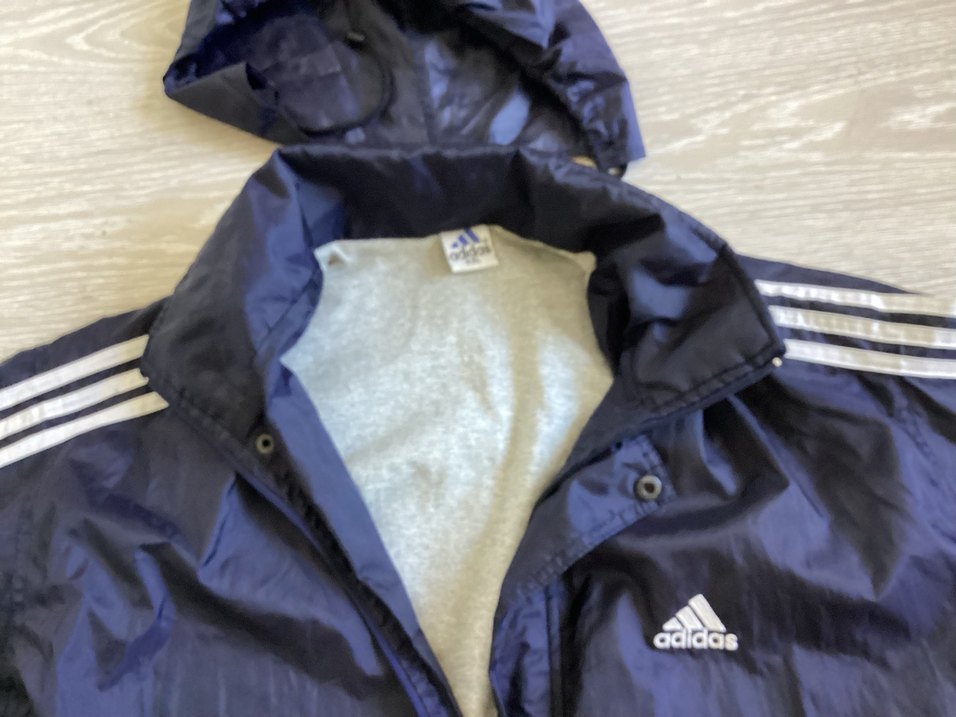 Adidas Kapüşonlu Lacivert Erkek Yağmurluk - Görsel 5
