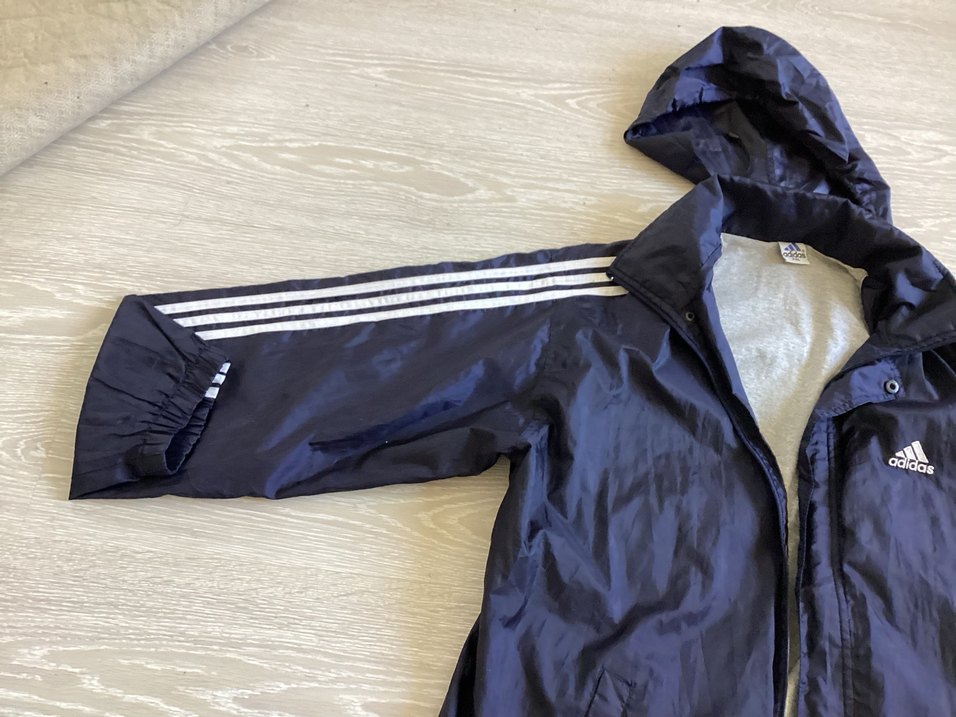 Adidas Kapüşonlu Lacivert Erkek Yağmurluk - Görsel 4