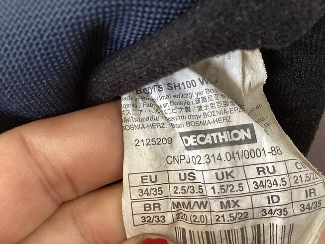 Decathlon Decathlon çizme yağmur & kar 34-35